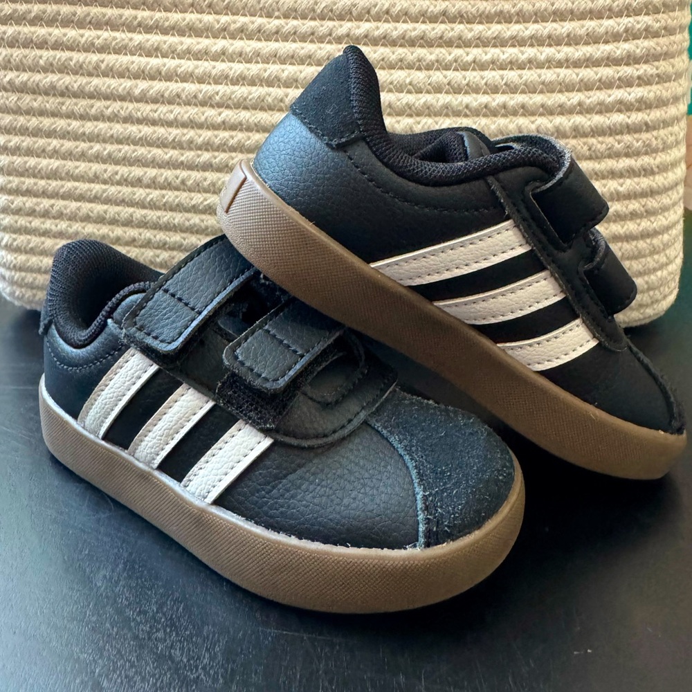 adidas Kids Black and White Sneakers